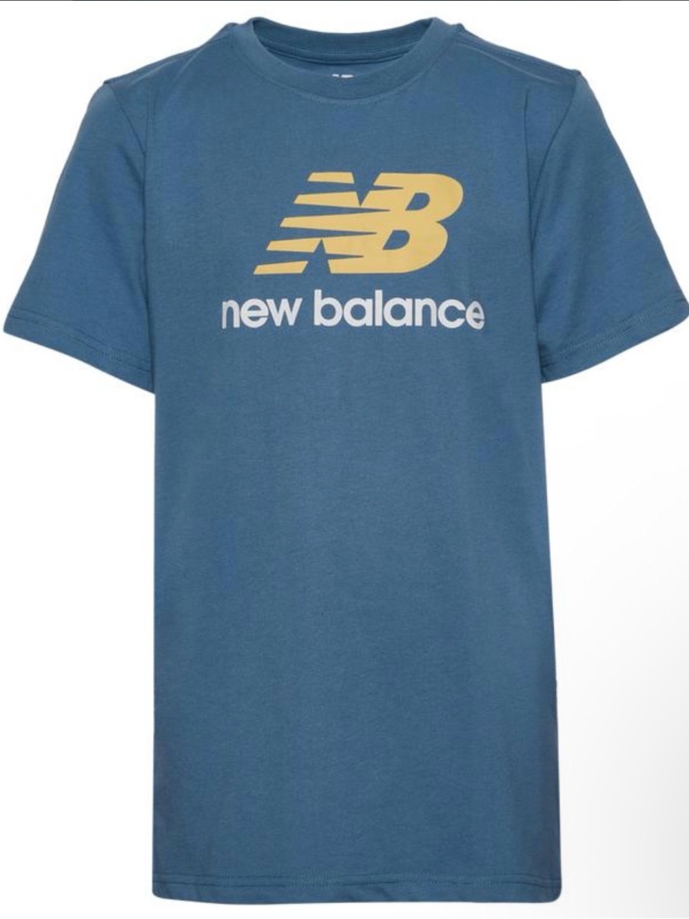 New Balance boys blue crewneck t-shirt with printed logo